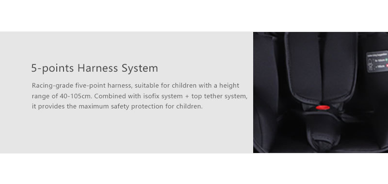 Universal portable infant car safety seat, 360-degree baby booster seat, EU certified