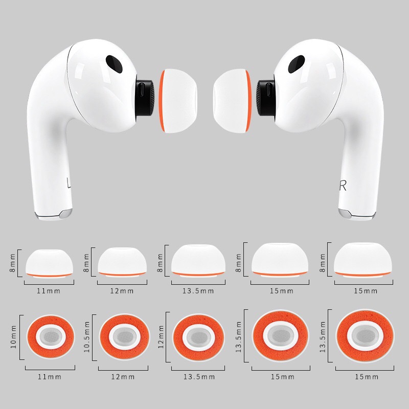 适用苹果AirPods Pro3耳帽 小橘套硅胶记忆海绵 蓝牙耳机替换耳塞
