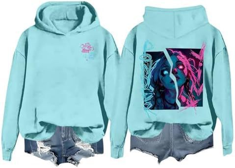 DLDXJQTPL Jinx Was Here Women Hoodie Jinx Arcane Figure