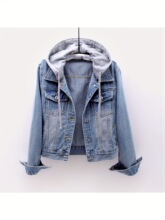 R 48320 Casual Denim Hooded Jacket �����Bñ�A�� �羳�W����