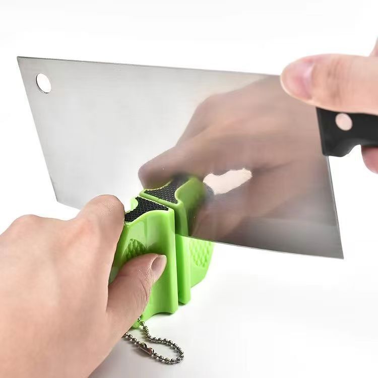 家庭用ミニナイフ研ぎ器キッチンバタフライハンドヘルド手動ナイフ研ぎ器多機能骨はさみ包丁クイック研ぎ|undefined