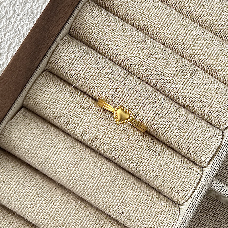 Simple Style Alloy Heart Shape Plating Women's Open Rings display picture 7