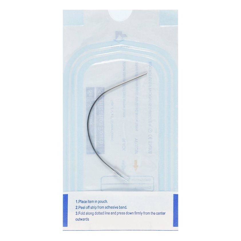 Cross-border stainless steel disposable puncture needle curved needle piercing tool nose nail earring nail navel disinfection bag