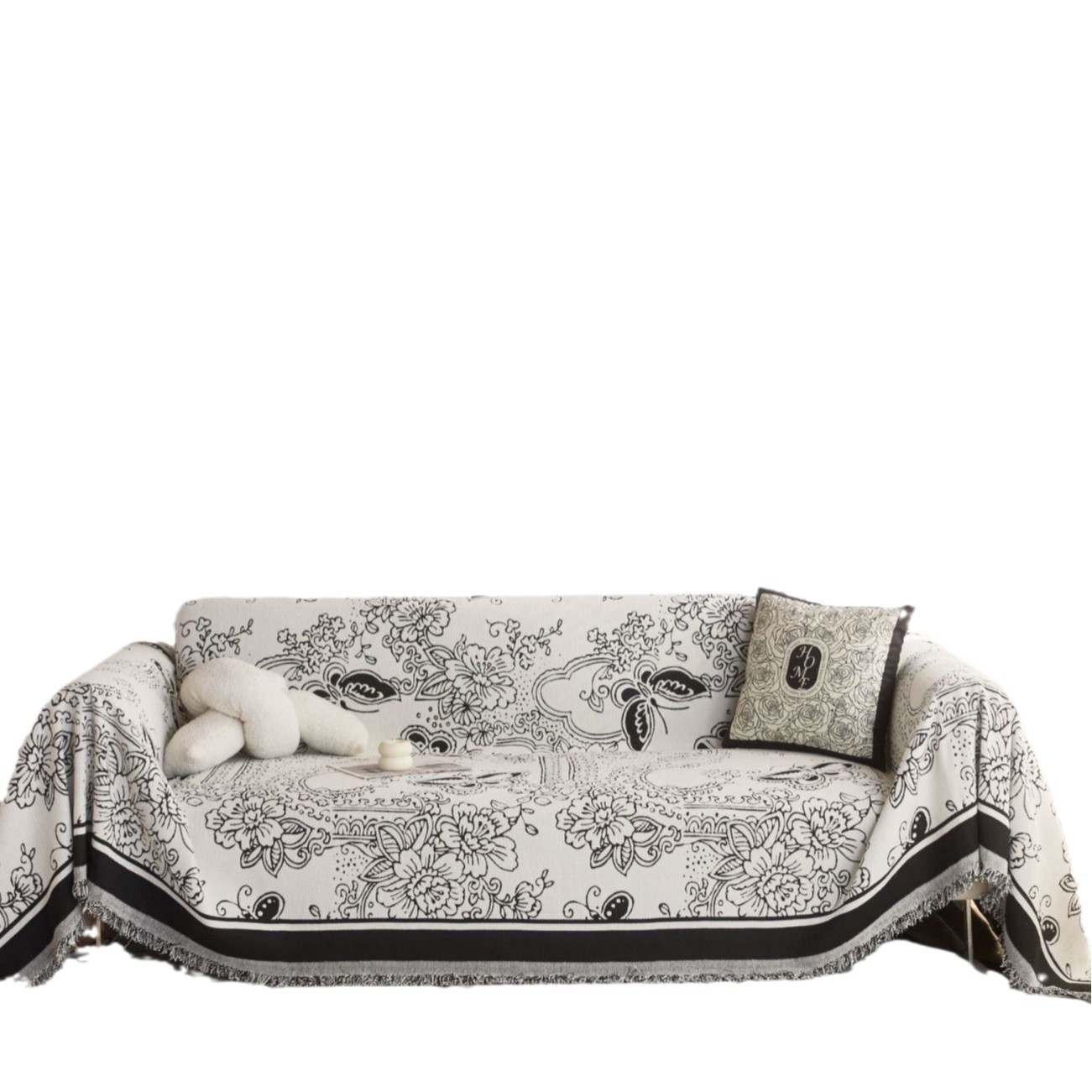 Toallas de sofá de lujo ligero Chenille grueso simple anti-deslizante cojín de sofá cuatro estaciones anti-gato universal cubierta completa de una pieza