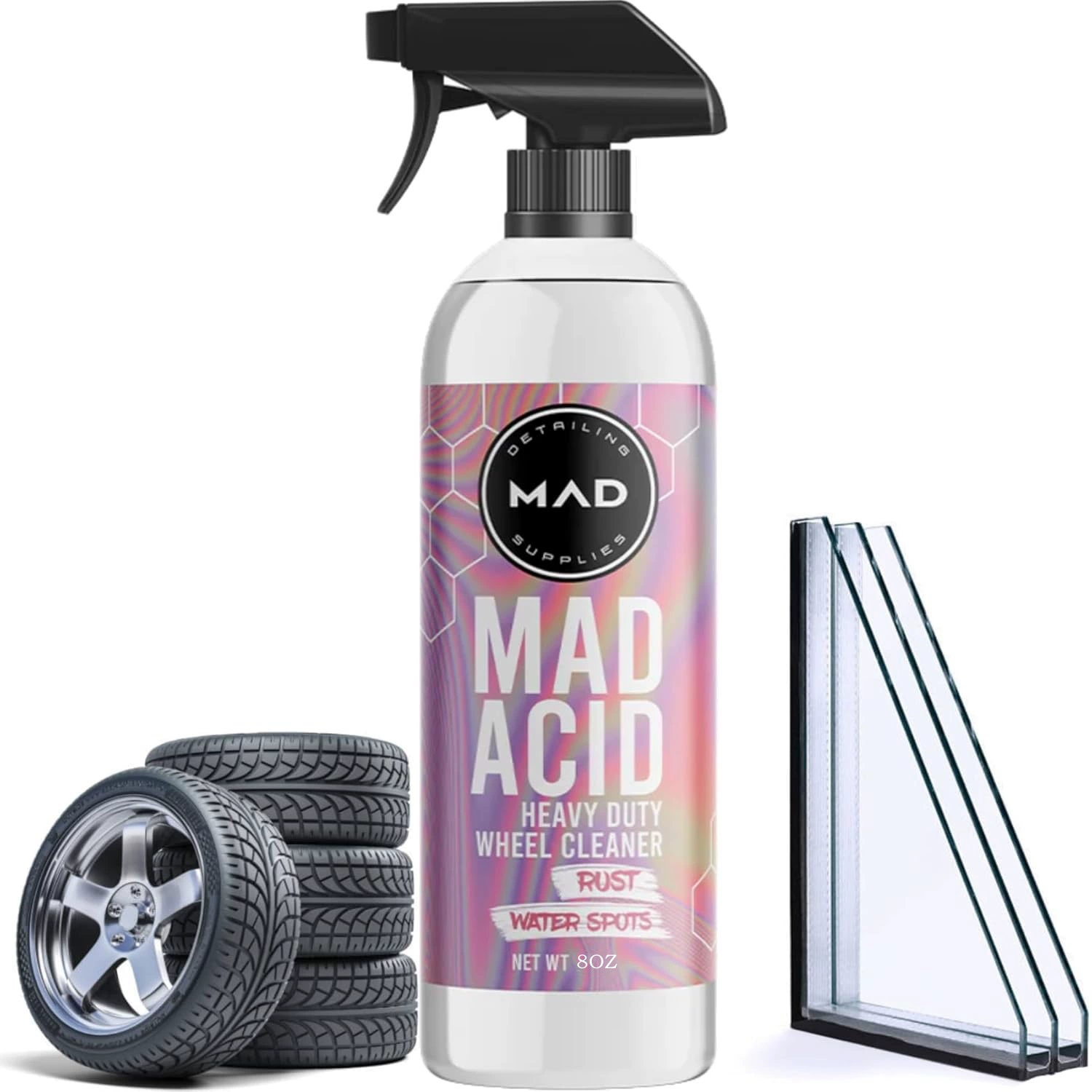 Международный очиститель стекол MAD ACID для тяжелых условий эксплуатации, очиститель колес