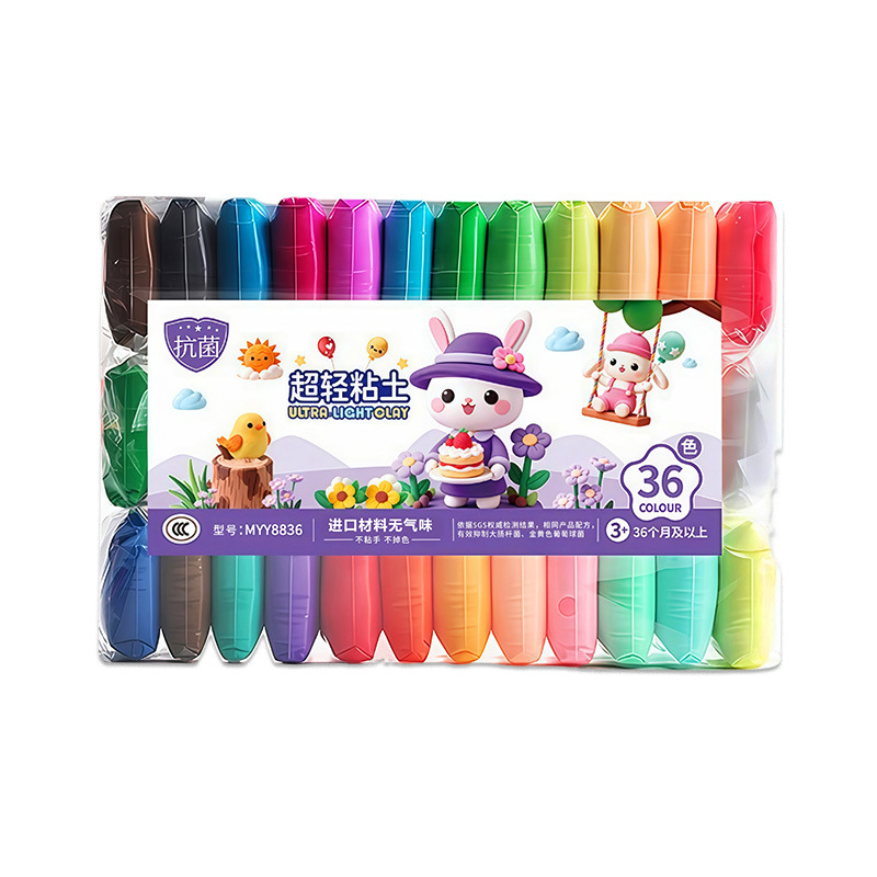 Juego de Arcilla Ultra Ligera para Niños de 36 Colores Seguro No Tóxico