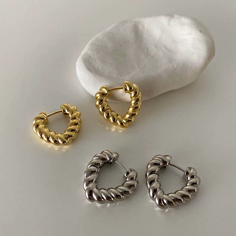 Модные золотые серёжки в виде сердца, кожуховые метал Jewelry?