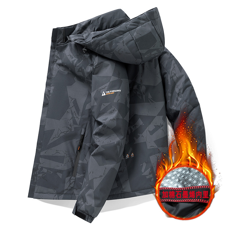 Chaqueta acolchada de algodón para hombre Chaqueta acolchada de algodón con capucha cálida para hombre 2023 Chaqueta de invierno nueva chaqueta acolchada de algodón de grafeno para hombre