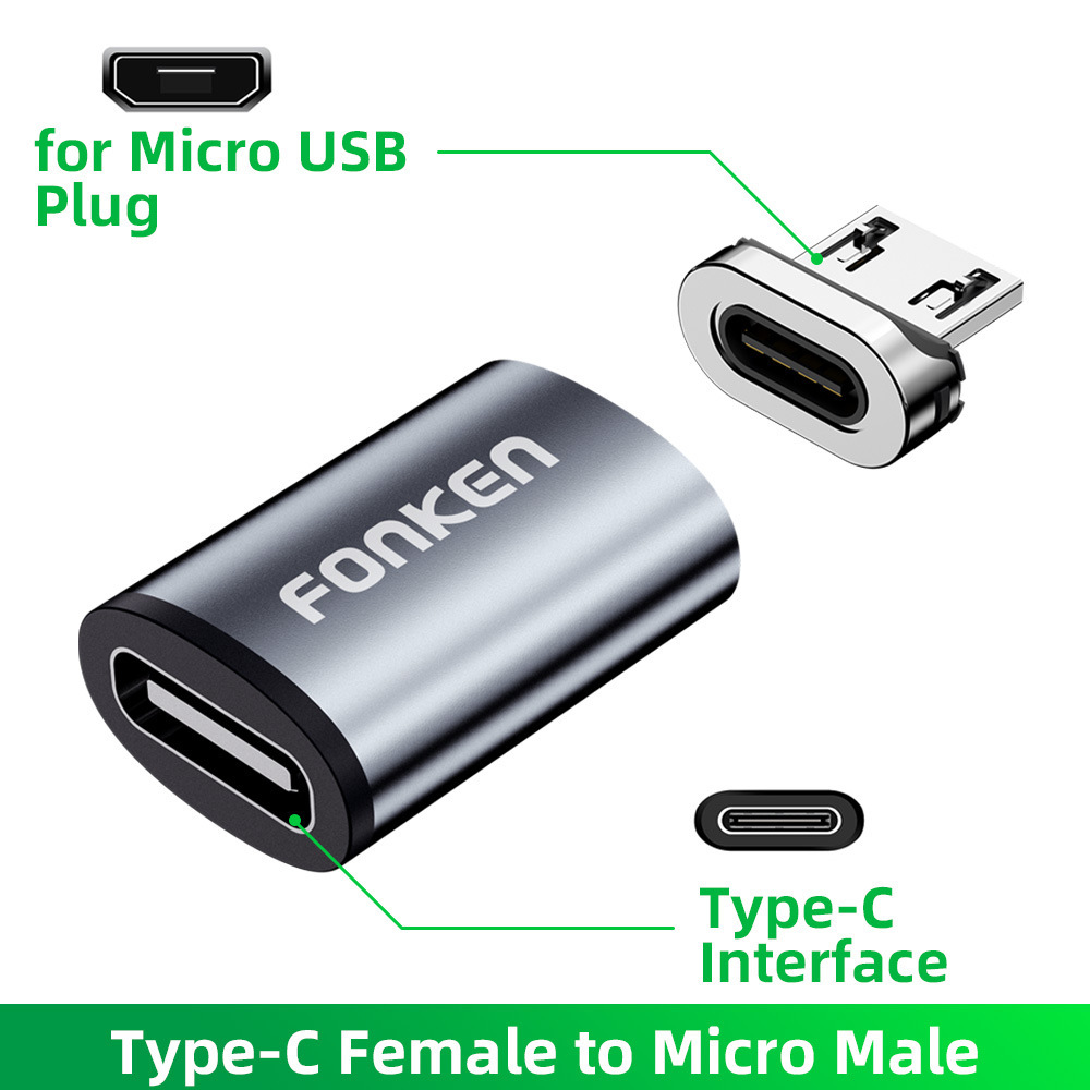 Cross-Border Yeni TYPE-C Manyetik Emici Adaptör 3A Hızlı Şarj Manyetik Dönüştürücü Üçü Bir Arada Manyetik Emici Adaptör Bestseller