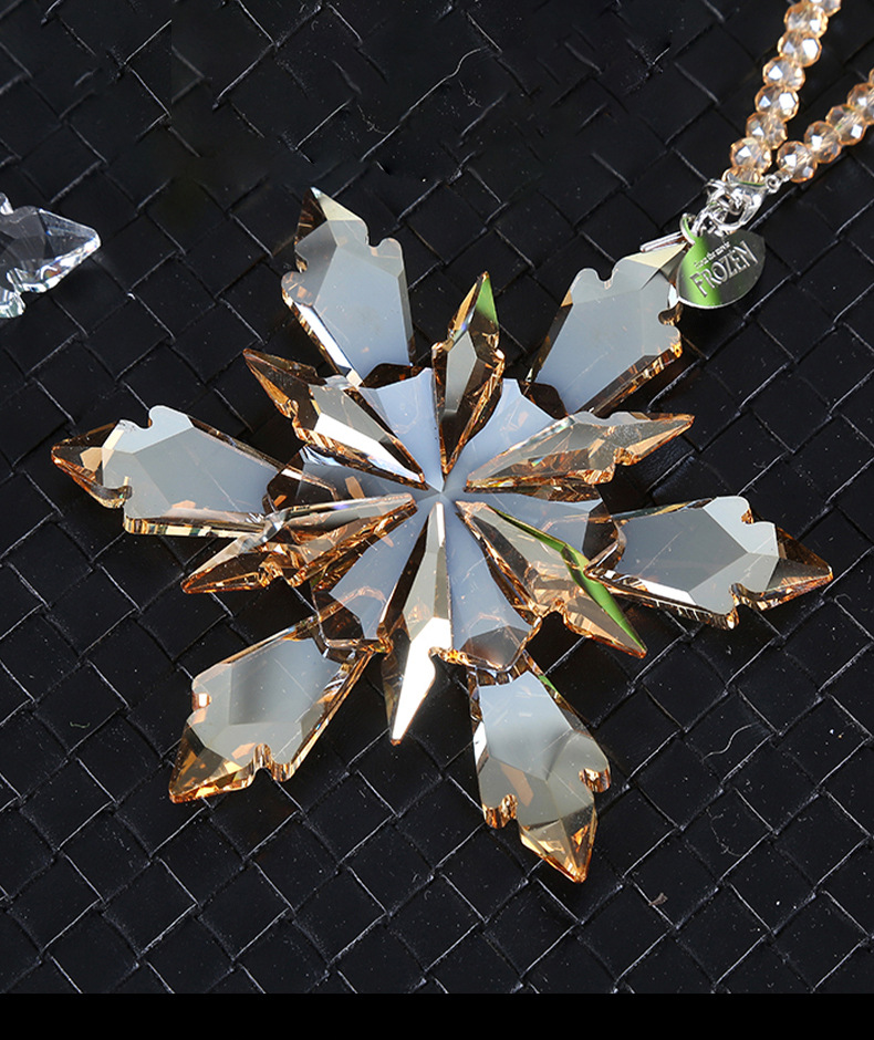 Wholesale Car Interior Accessories, Crystal Snowflake Car Hanging Decorations, Personalized Trendy Style Car Hanging Ornaments