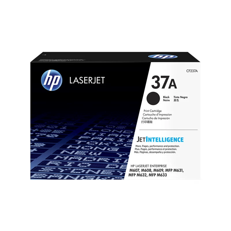 Черный оригинальный тонер-картридж HP CF237A 37A, совместимый с HP M607