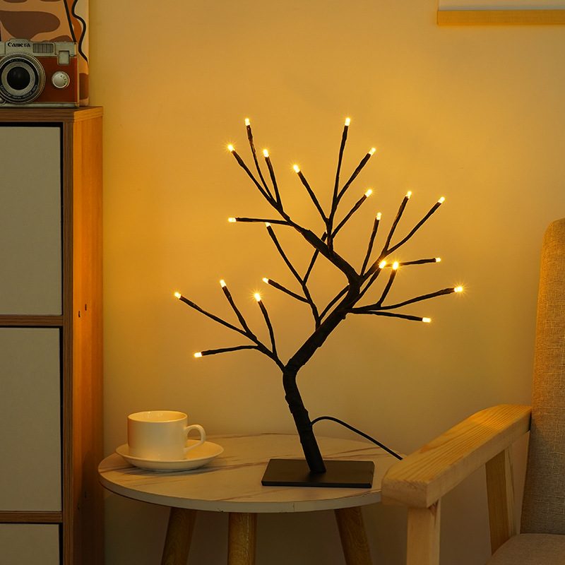 검은 가지 벌거 벗은 램프-24 램프