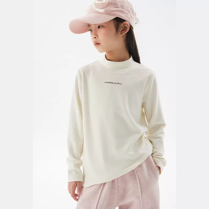 儿童澳绒打底衫2025春季新款女童韩版修身衣服中大童春秋舒适童装