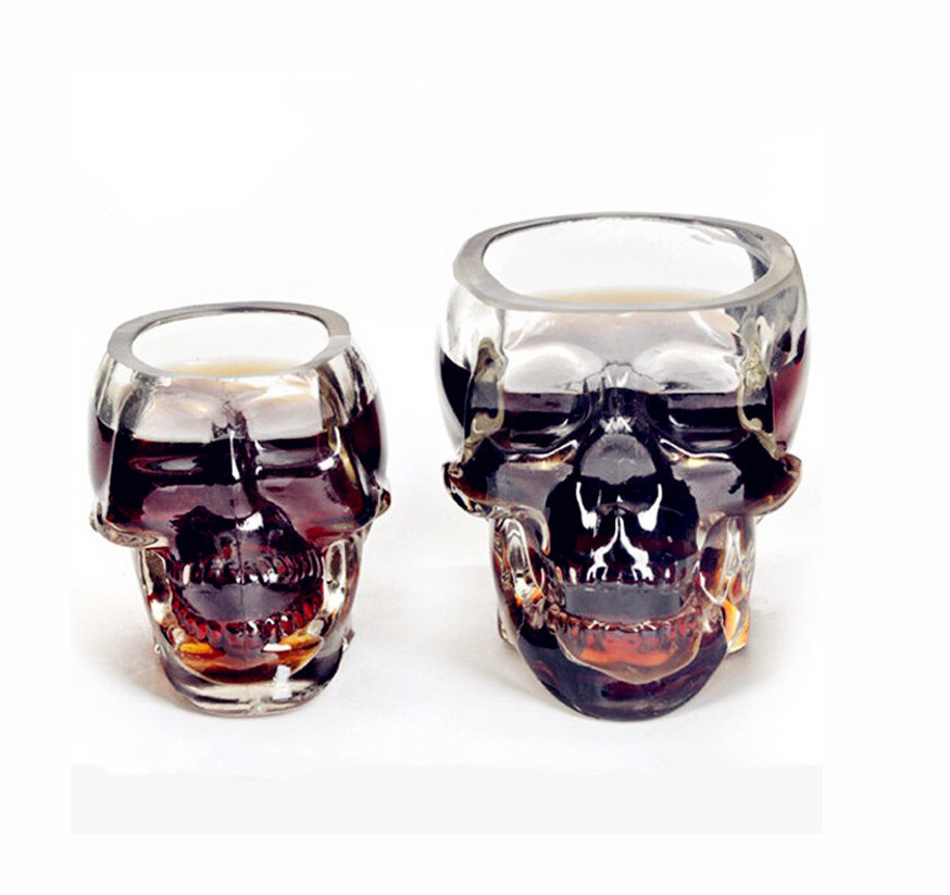供应骷髅头酒杯 威士忌杯烈酒杯 骷髅头玻璃杯伏特加酒具