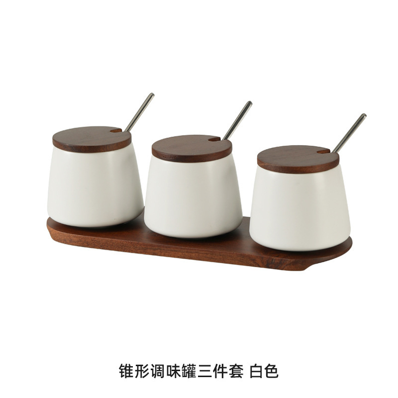 家庭用陶器調味料入れセット 調味料ボックス 調味料入れ 塩入れ 調味料ボトルセット Amazon|undefined
