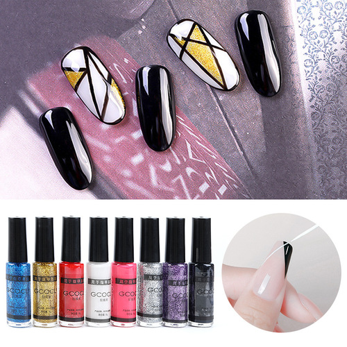 Manicure nail polish string pen 3D glitter sequin painting flower string dot flower pen nail polish painting pen wholesale