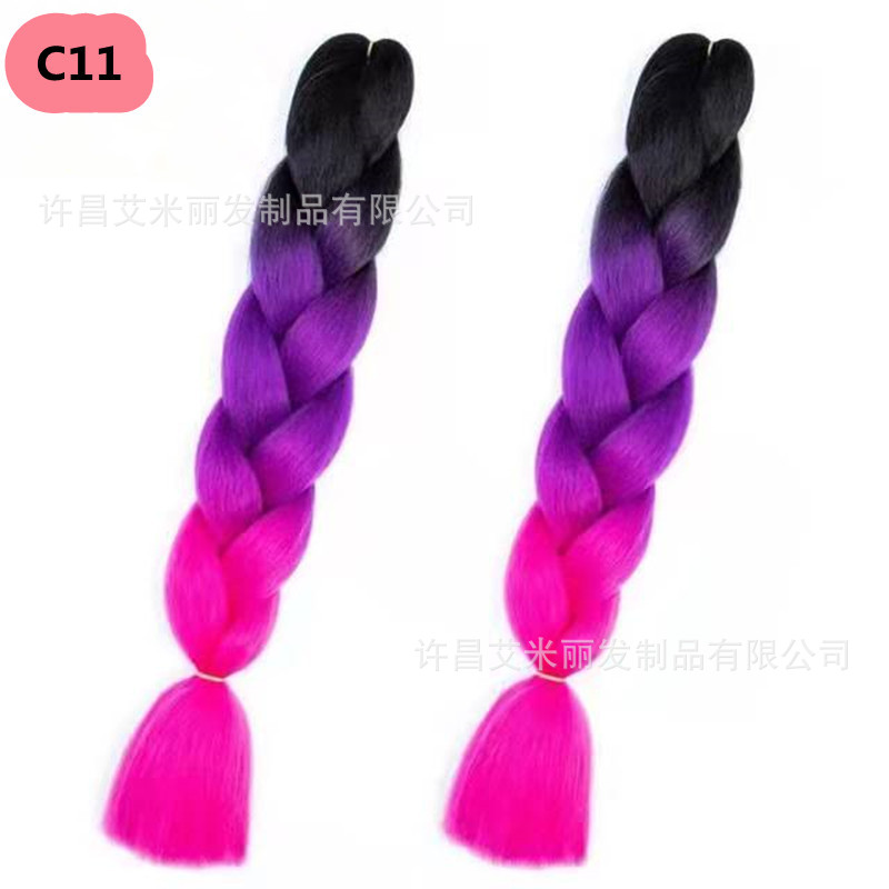 Trenzas africanas con cabello rosa渐 – materiales de alta temperatura, estilo boxeador