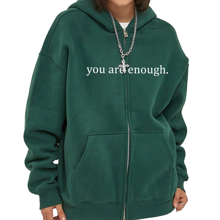 Ropa de mujer Sudaderas con capucha lindas para mujer Chaquetas de otoño para adolescentes Sudaderas de gran tamaño Ropa informal con cordón y cremallera_voghion.com