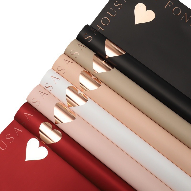 Flor fiesta fábrica de nuevos productos de alto nivel emoción día de la gente papel de embalaje de flores estampado amor florista ramo de papel de embalaje