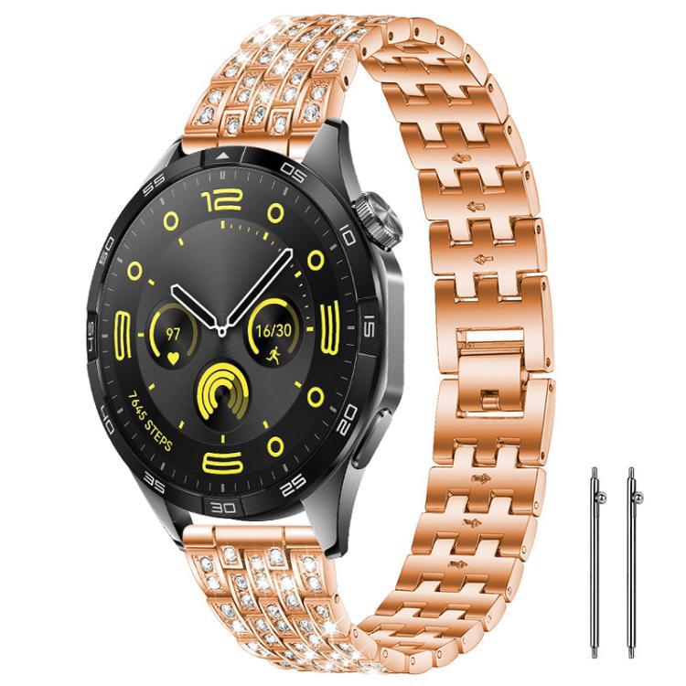 Cinco perlas de pulsera de metal de diamante 20 / 22mm para reloj de Huawei / Samsung de pulsera de metal de diamante