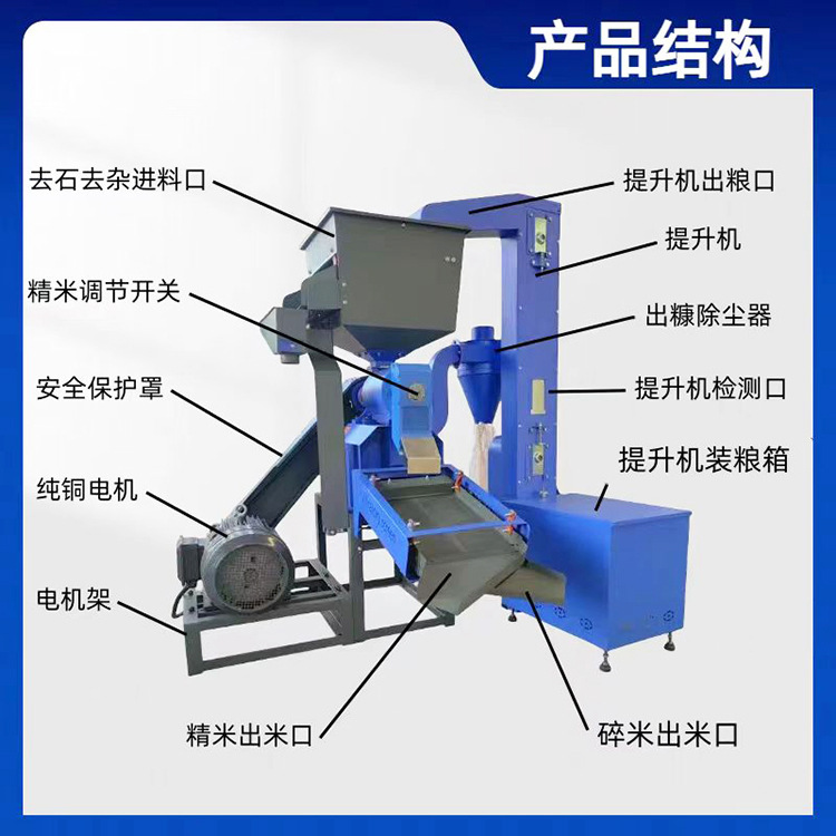 细糠粉碎碾米机柴电两用80型谷物杂粮粉碎机水稻去壳机大米精米机