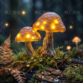 户外防水LED蘑菇庭院灯氛围小夜灯花园草坪装饰灯阳台造景庭院528