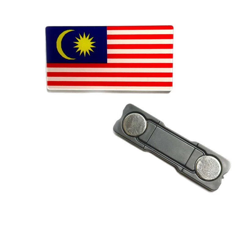 Spot 2.5*5CM magnets, Malaysian flag students wear high-quality event gift badges