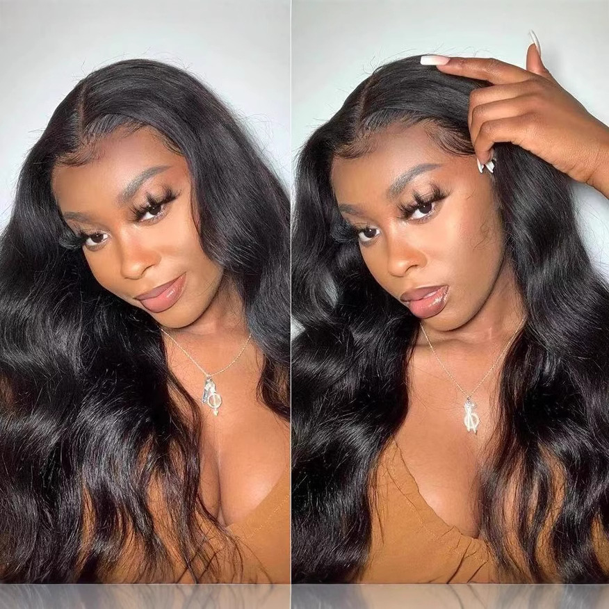 Amazon nueva peluca europea y americana de las mujeres de longitud media larga rizado pelo frente encaje peluca Pelo Largo fibra química completa peluca superior cabeza cubierta