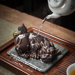 Home Purple Sand Tea Pet Lucky Fire Cloud Pixiu Tea Play Ornaments Tea Art Ornaments Tea Table Tea Set Tea Ceremony Accessories
