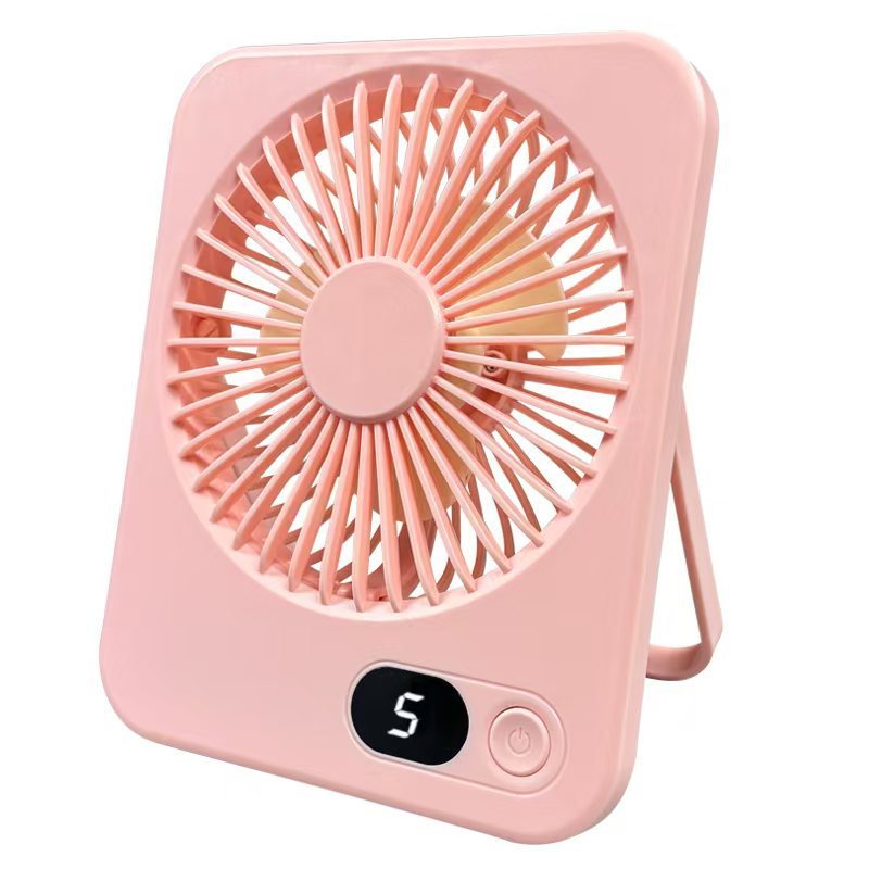 Transfronterizo nuevo ultra delgado pantalla digital de escritorio pequeño ventilador portátil USB plegable larga duración mini ventilador de pared al aire libre