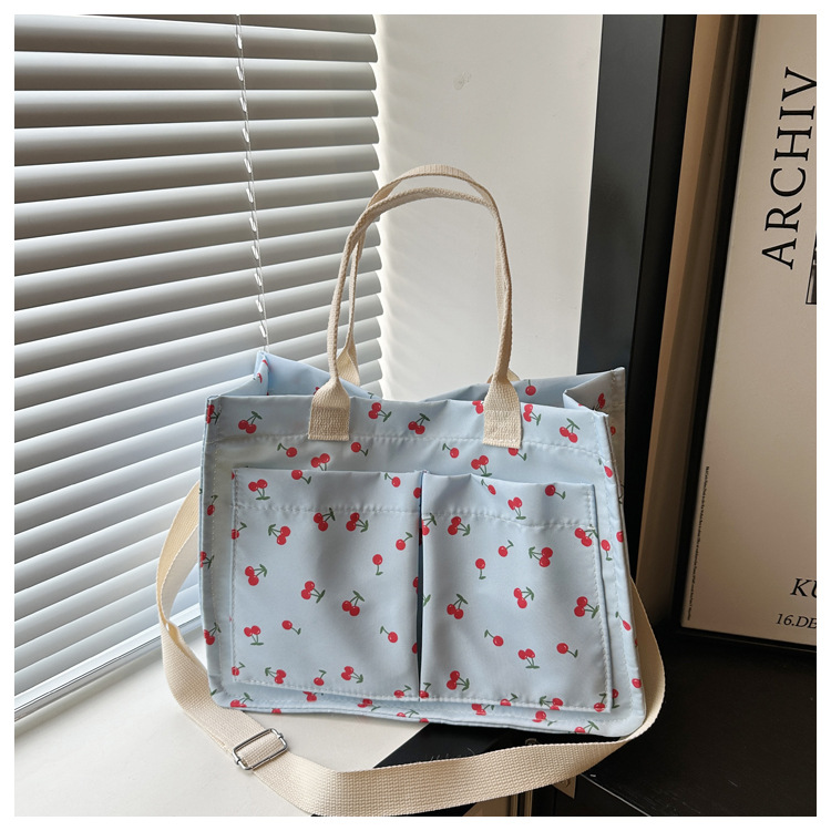 Large-capacity canvas student class 2024 Autumn new Korean-style trendy and personalized printed tote handbag for women undefined