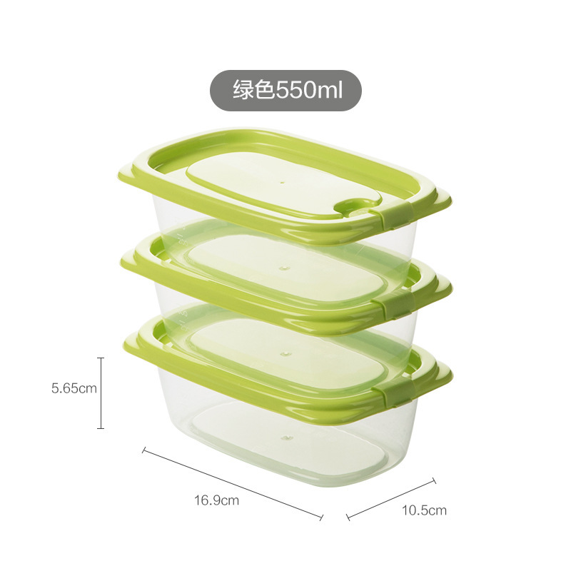 Camellia con cubierta caja de almacenamiento de refrigerador caja de congelación de alimentos rectangular cocina caja de almacenamiento de plástico fresco