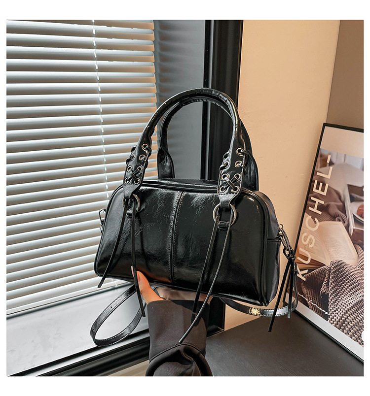 Europa y los Estados Unidos de moda de cuero suave bolso de mano para mujeres 2025 nuevo retro transfronterizo bolso de hombro Boston