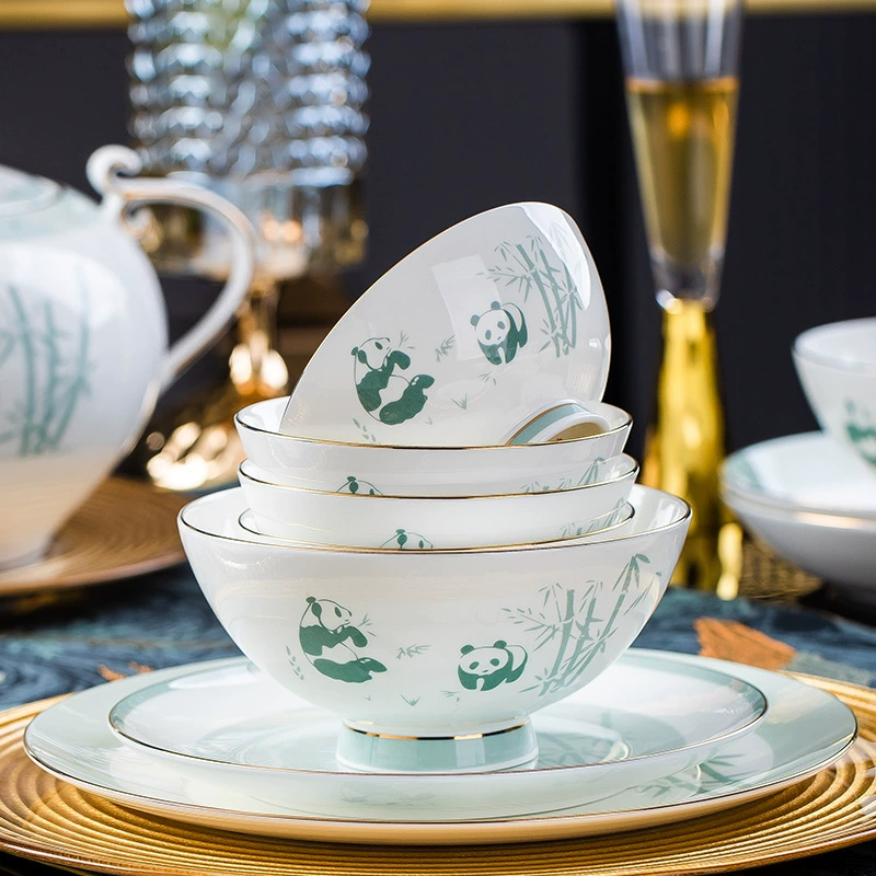 Элитный набор посуды в китайском стиле, вес 3.5 кг, размеры 45×27×18 см; Wolong Bamboo Sea 18/40/60 предметов