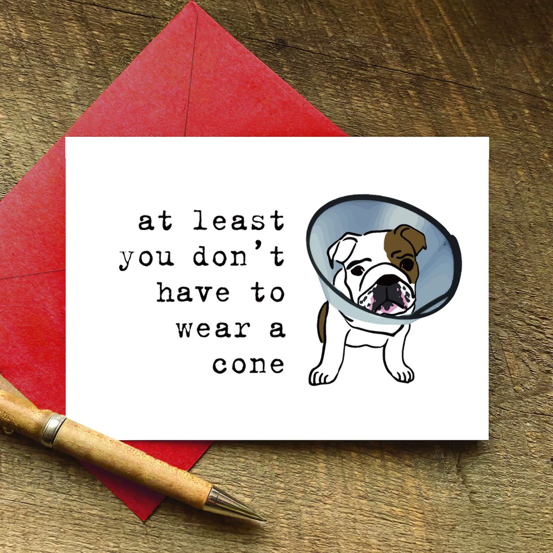 Трансграничные поздравительные открытки на день рождения собака скоро выздоровеет, по крайней мере, вам не нужно носить шило забавная карта реабилитации с конвертом