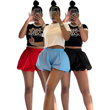 HR24053 欧美女装 双层泡泡蓬松松紧带短裤 Bubble Baddie SHORTS