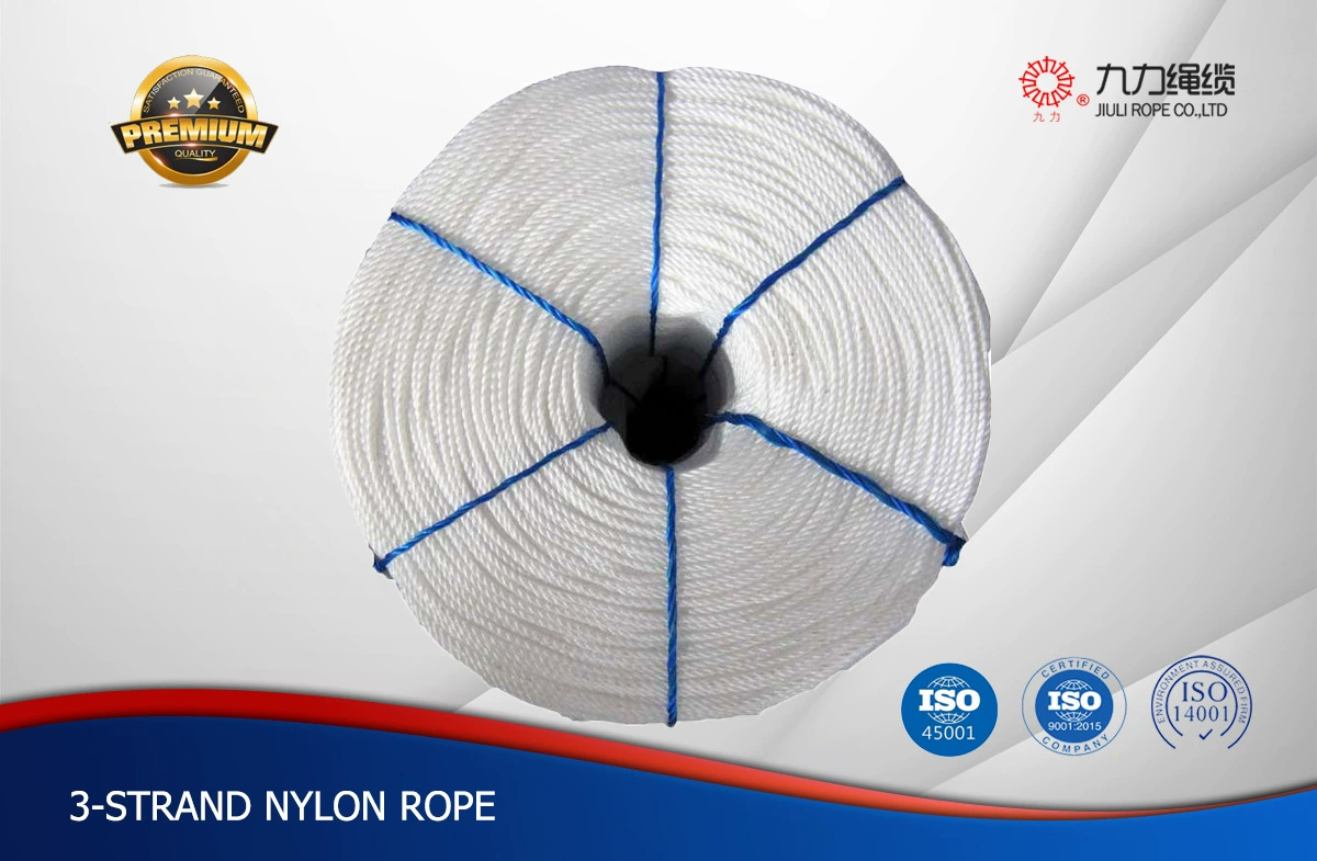 Трехжильный нейлоновый трос PA веревка полиамидная веревка нейлоновая веревка полипропиленовая веревка белый синий