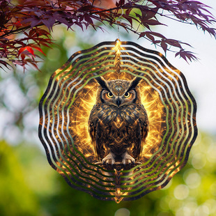 [Open Jit] Metal Rotating Wind Chime, 10inch Designs, with 360 ° Swivel Hook, Suitable for Spring