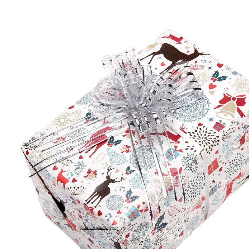 Venta al por mayor 30 medio hilo de nieve de cinco líneas dibujado a mano flor boda coche boda decoración regalo corbata flor celebración diseño hilo cinta