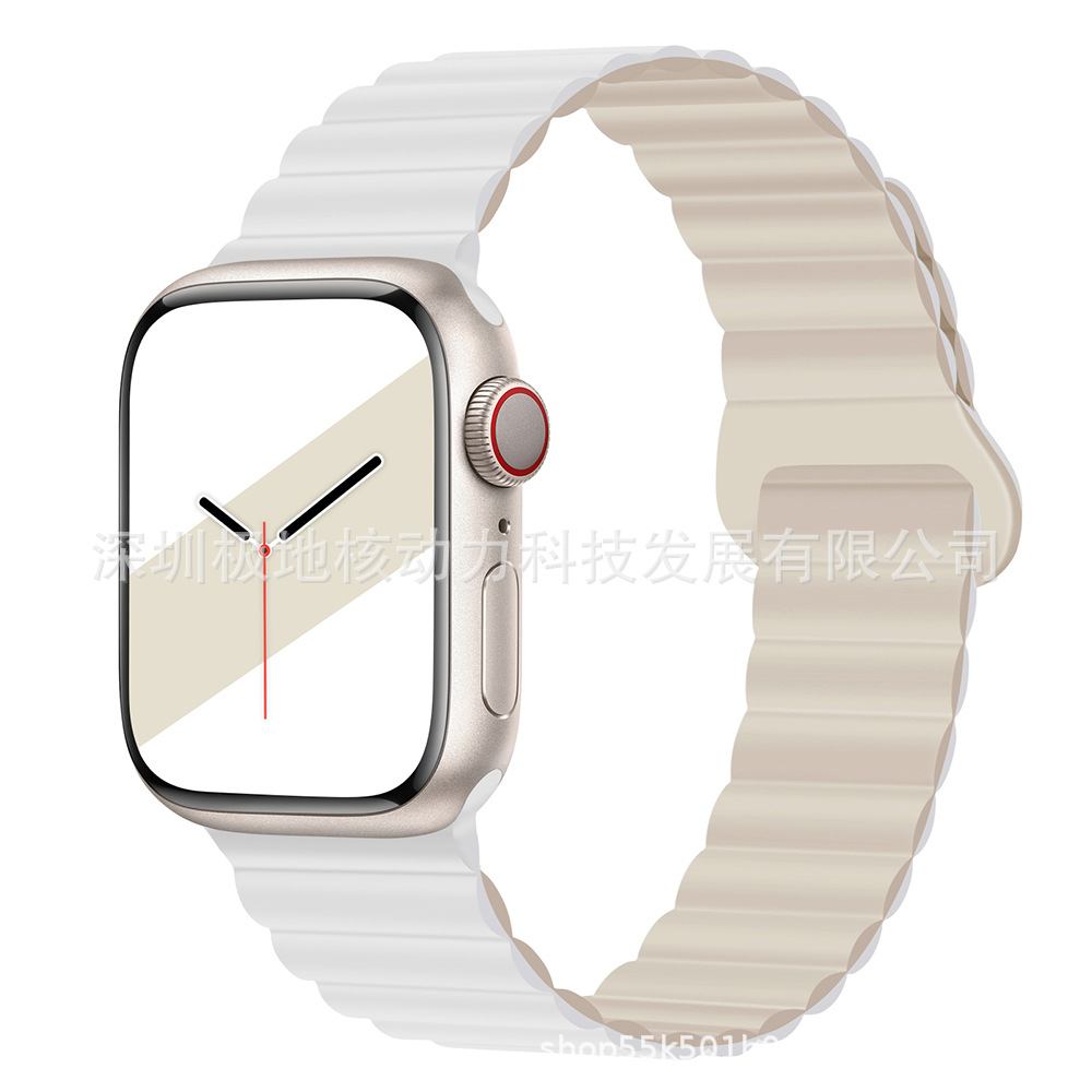 適用iwatchs9ultra1-8世代リンゴ時計バンド磁気吸引時計バンド運動シリコンリンゴ時計バンド