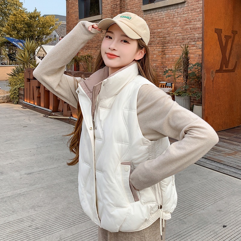 2025 comercio exterior algodón cálido chaleco de invierno de otoño nuevo chaleco cálido casual ligero abrazadera de caballo abrigo de cuello vertical