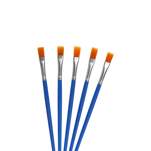 Plastic rod nylon hair flat tip flat pen hook line pen gouache graffiti brush children's brush art supplies