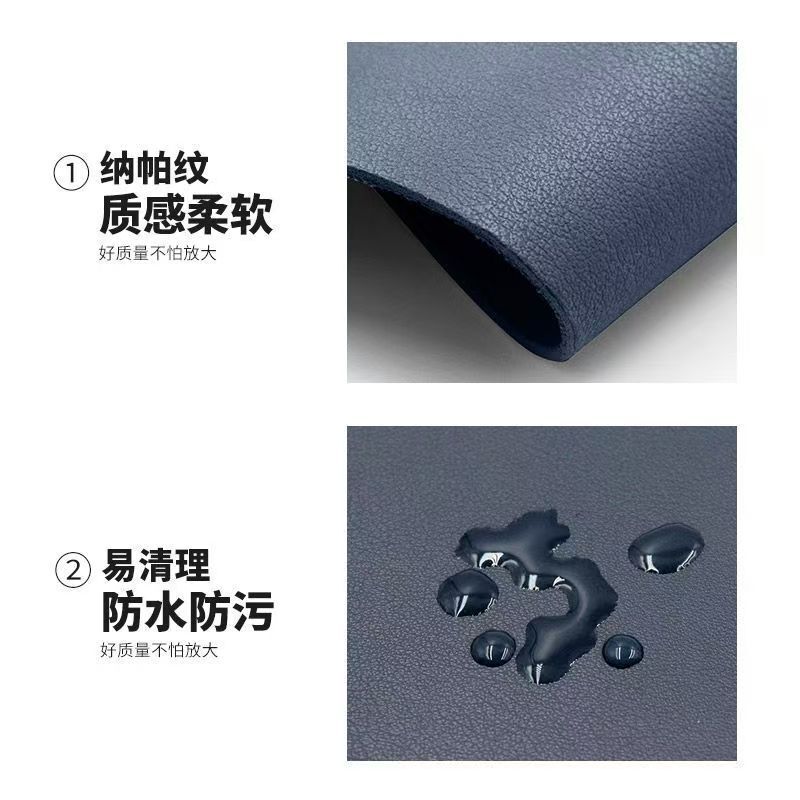 工厂现货高级感鼠标垫双面防水环保皮质防滑办公垫皮革垫印制LOGO|undefined
