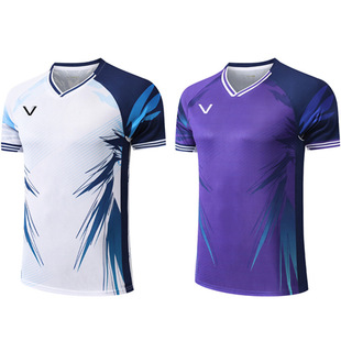 New Badminton Clothing Short-Sleeved Men's and Women's Volleyball Jerseys Kidsren's Student Tennis Clothing Quick-Drying Casual Sportswear 2121