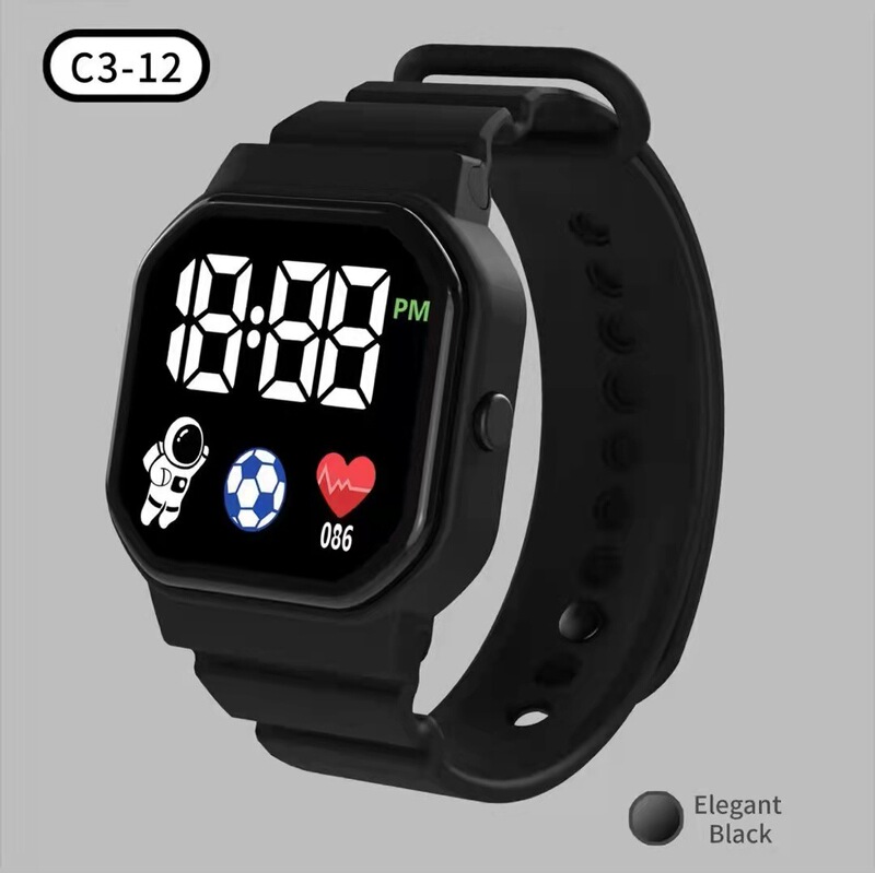 New LED electronic watch C3-12 spaceman Square Apple waterproof digital sports student electronic watch New LED electronic watch C3-12 spaceman Square Apple waterproof digital sports student electronic watch