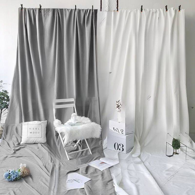 Photography Background White Backdrop Cloth for Photo Shoots Live Streaming Solid Color Hanging Cloth Room Decoration Props Background Wall Design Sense