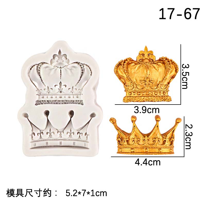 Utensilios para hornear Marco retro europeo Joyería Corona Herramientas de molde de silicona Molde de pastel de fondant Molde de chocolate