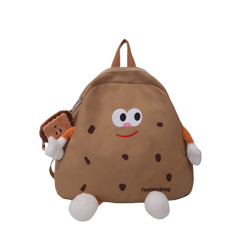 Borsa in tela di formaggio carina Instagram coreana per ragazze morbide, borsa da scuola per bambini, zaino versatile di grande capacità_voghion.com