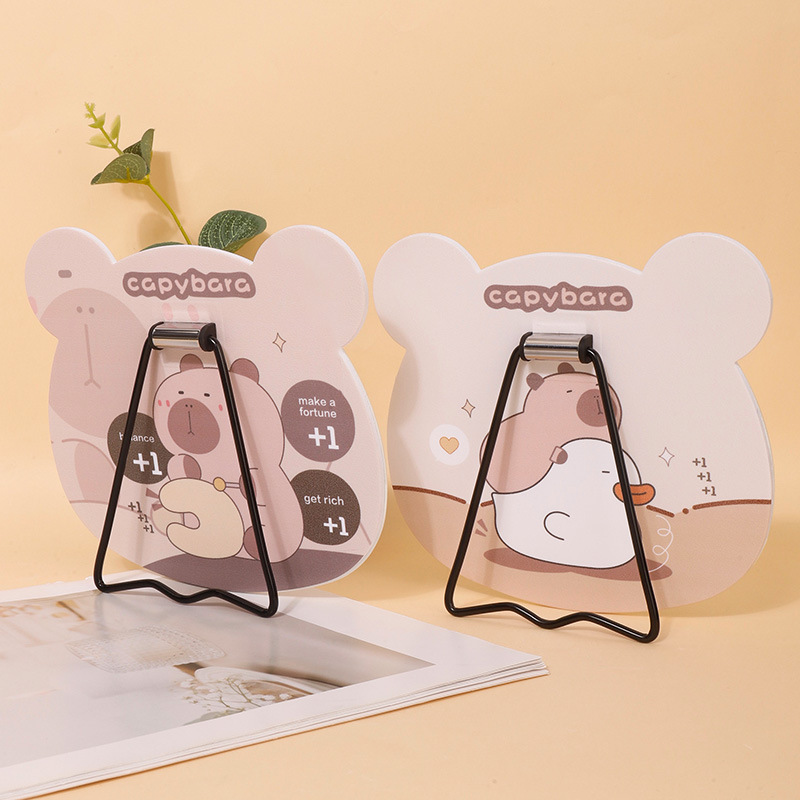 Binhongjia 漫画プラスチックテーブルミラーかわいいガーリーハート学生化粧鏡吊り下げブラケット兼用テーブルミラー|undefined