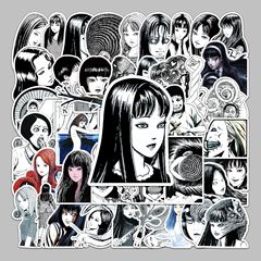 50 Non-Replicating Cartoon Fujiko Stickers: Adhesive Decals for Suitcases, Refrigerators, Fixed-Gear Bikes, and Graffiti Designs